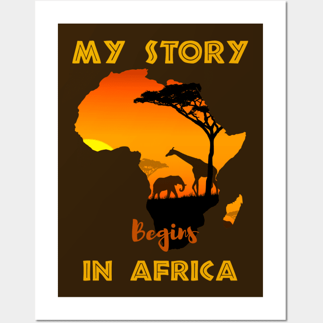 Story Begins In Africa Pride African Wall Art by SuperDj